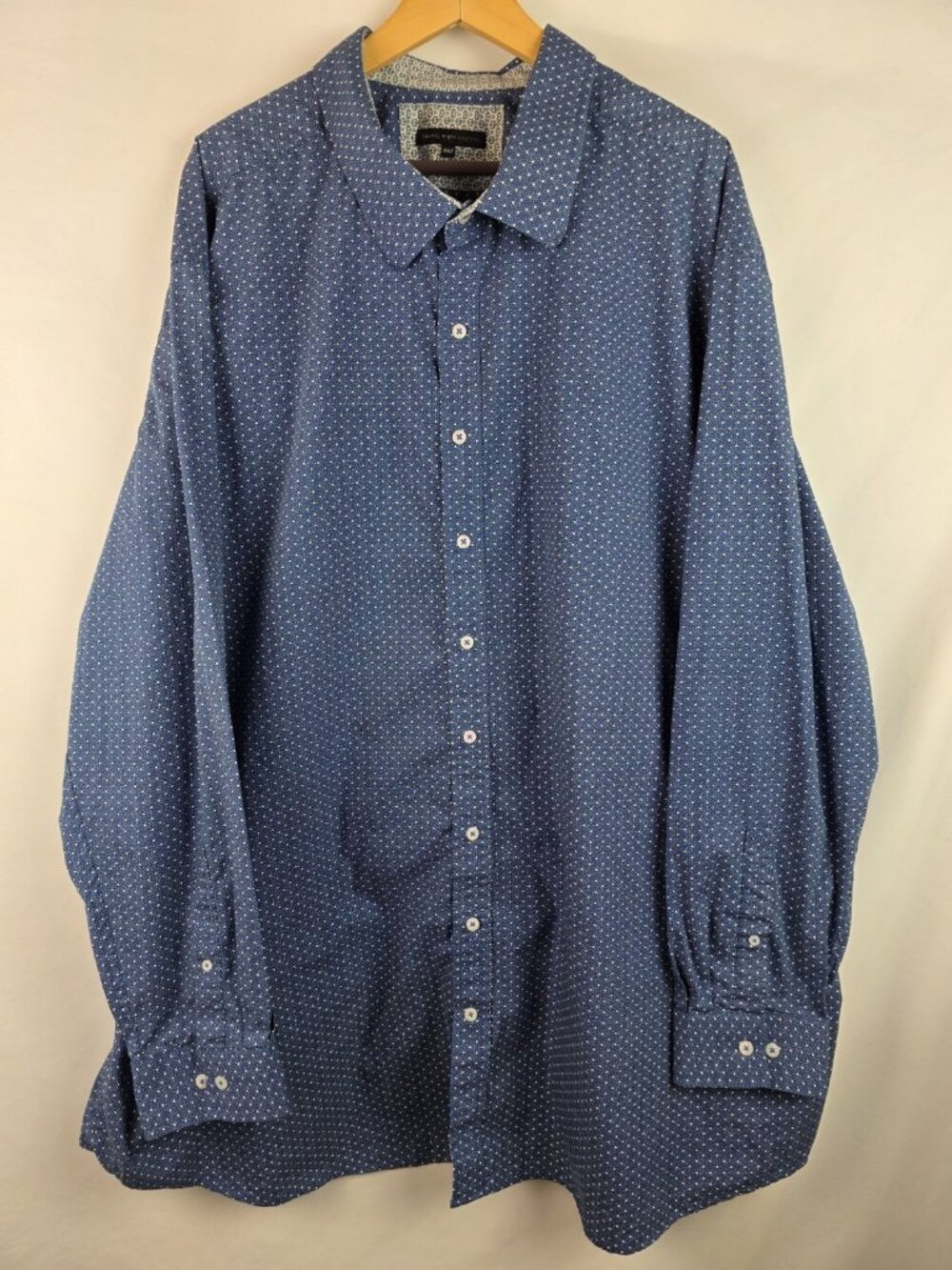 Twenty Eight Degrees Men's Shirt Size 4XLT Blue Long Sleeve Button Down Top